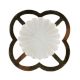 Round White Stone Floral Pattern Cabinet Knobs